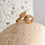 Monaco Fl’or Gold Rose Ivory Shell Charm Ring, thumbnail 1 of 2