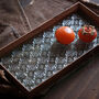 Glass Serving Tray In Wooden Frame, thumbnail 4 of 7
