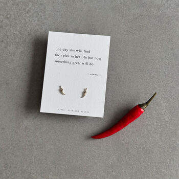 Something Great Sterling Silver Chilli Earrings, 9 of 10