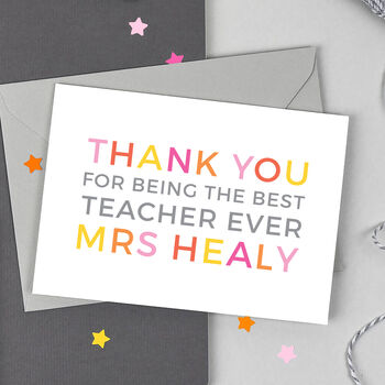 Personalised 'Thank You' Teaching Assistant Card, 2 of 4