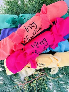 Bright Fabric Personalised Christmas Crackers, 5 of 5