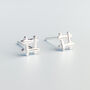 Sterling Silver Crosshatch Stud Earrings, thumbnail 1 of 5