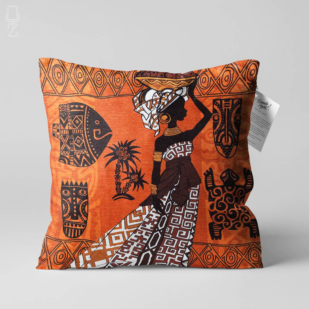 Cushion Cover With Ethnic African Patterns 55x55cm By Oyzshop 