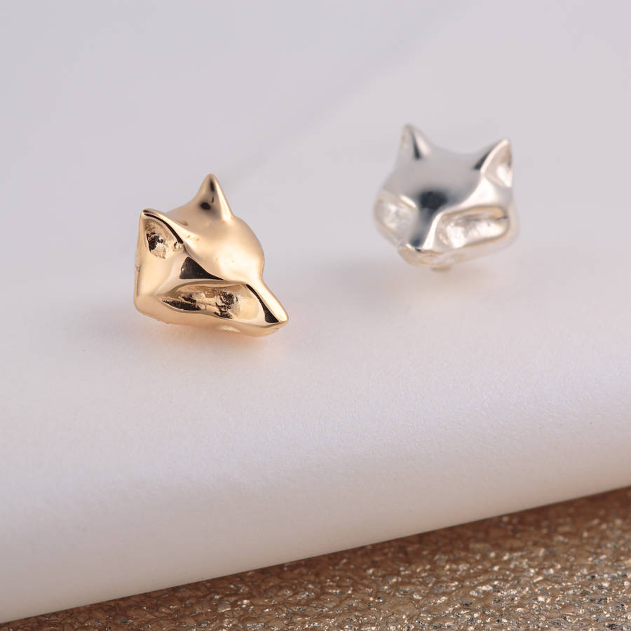 fox stud earrings by lily charmed | notonthehighstreet.com