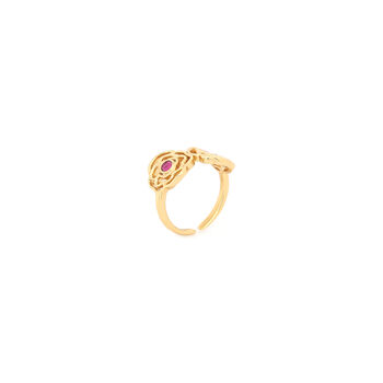 Duo Pink Flower Ring, 3 of 3