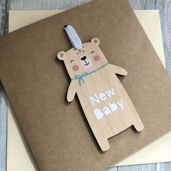New Baby/Baby Shower Bear Decoration Card, 2 of 2