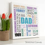 Personalised Birthday Square Typographic Word Art, thumbnail 5 of 12