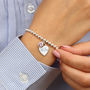 Sterling Silver Personalised Birthstone Ball Bracelet, thumbnail 1 of 5