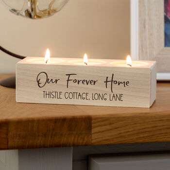 Personalised Forever Home Candle Holder New Home Gift, 4 of 5