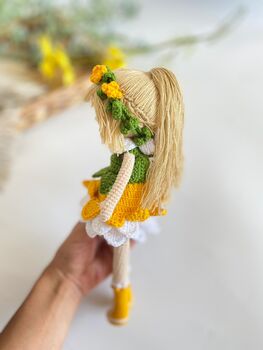 Handmade Crochet Fairy Doll, Tinker Bell, 10 of 12