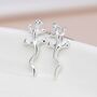 Sterling Silver Gecko Stud Earrings, thumbnail 1 of 10