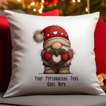 Personalised Christmas Gonk Gnome Gift Cushion, 5 of 9