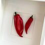 Kitchen Ceramic Wall Art: Red Peppers, thumbnail 2 of 3