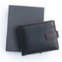 Men's Luxury Black Leather Wallet Notecase Design Rfid Safe Personalised, thumbnail 7 of 7