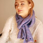 Wool Embroidered Hearts Scarf, thumbnail 9 of 12