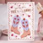 Cute Valentine Card With Cowboy Boots Pun For Boyfriend Or Husband, thumbnail 2 of 4