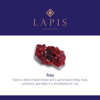 The Nugét Ruby July Birthstone Necklace, Gold, 5 of 6