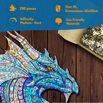 Dragon Wooden Jigsaw Puzzle With 280 Pieces, 2 of 5