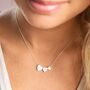 Triple Heart Initial Personalised Necklace, thumbnail 2 of 12