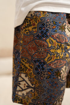 Purple Batik Cotton Shorts, 4 of 7