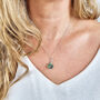 Emerald May Birthstone Minimalist Silver Necklace, thumbnail 4 of 4