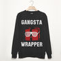 Gangsta Wrapper Men's Christmas Slogan Sweatshirt, thumbnail 2 of 3