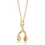 18ct Gold Headphones Necklace, thumbnail 2 of 6