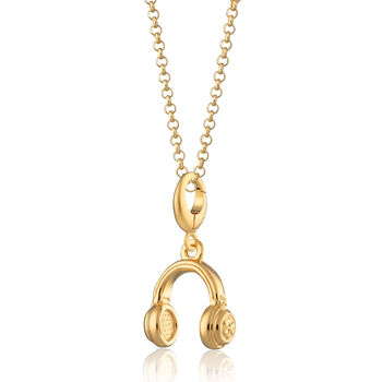 18ct Gold Headphones Necklace, 2 of 6