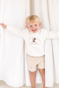 Nursery Graduation Personalised Embroidered Bear Sweatshirt Jumper, 4 of 9