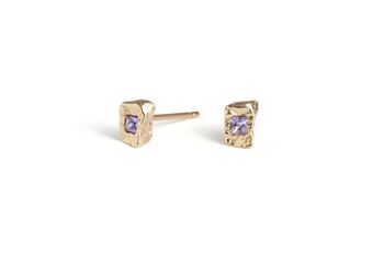 Tanzanite Rock Earrings, 2 of 5