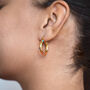 Dotted Colourful Gem Hoops Non Tarnish, thumbnail 3 of 3