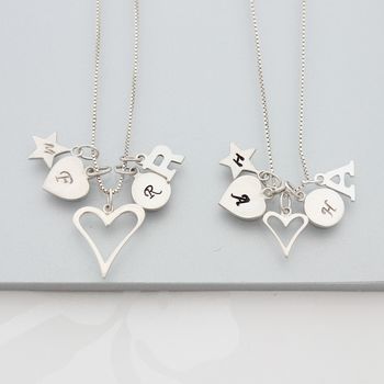 Mama Et Moi Personalised Open Heart Necklaces, 8 of 12
