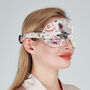 Silk Eye Mask Fleur Japonaise Pink, thumbnail 2 of 7