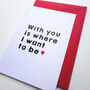 With You Valentine Card, thumbnail 1 of 2
