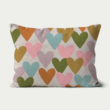 Retro Hearts Patterned Cushion, 2 of 2