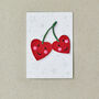 Happy Cherries Iron On Embroidered Patch, thumbnail 2 of 4
