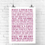 Personalised 'First Dance' Song Print, thumbnail 9 of 12
