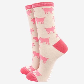 Women's Spring Farm Animals Bamboo Socks Gift Set, 4 of 5