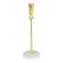 Gold Candlestick With Round Marble Base, thumbnail 2 of 4