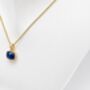 Gold Lapis Lazuli Pendant Necklace, thumbnail 5 of 9