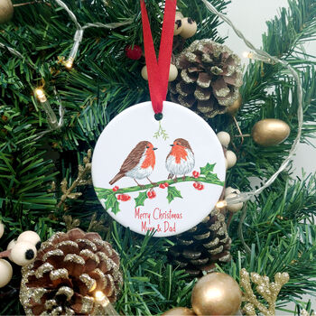 Christmas Robin Couple Tree Decoration, 4 of 6