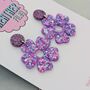 Chunky Petal Flower Earrings / Floral Jewellery / Bold Birthday Gift For Her, thumbnail 2 of 9