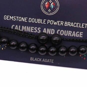 Black Agate Power Bracelet Set, 3 of 3