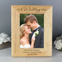 Personalised Our Wedding Day 5x7 Wooden Photo Frame, thumbnail 1 of 5