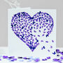 Valentine's Purple Butterfly Heart Card, Not 3D, thumbnail 1 of 12