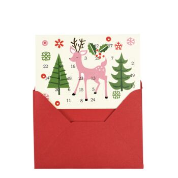 Five Mini Retro Design Advent Christmas Cards, 2 of 4