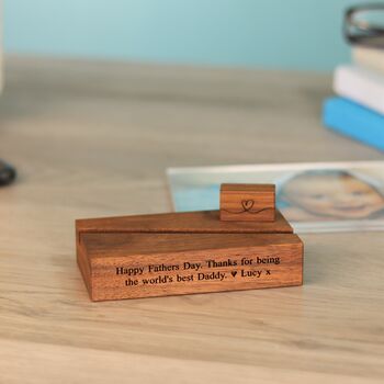 Personalised Photo Print With Engraved Wooden Holder, 5 of 12