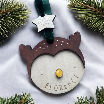 Hand Painted Personalised Christmas Decoration | Polar Bear, 7 of 7