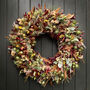 Dried Autumn Wreath With Chillies 'Hansel', thumbnail 1 of 11