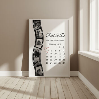 Personalised Anniversary Film Strip Calendar Print, 7 of 8